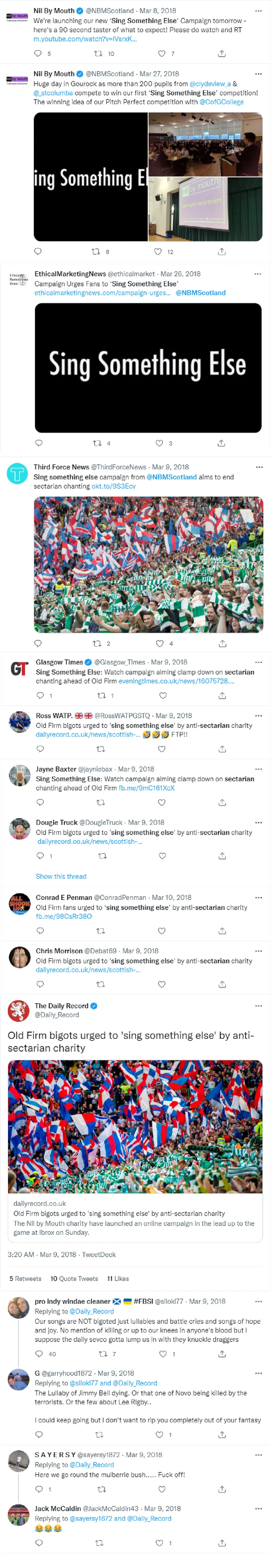 social feed with campaign responses