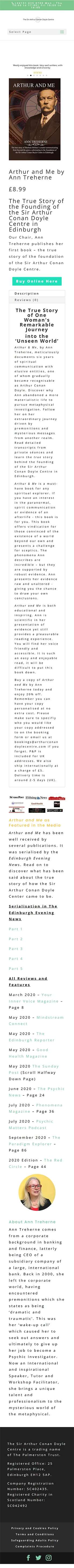 mobile landing page for Arthur and Me
