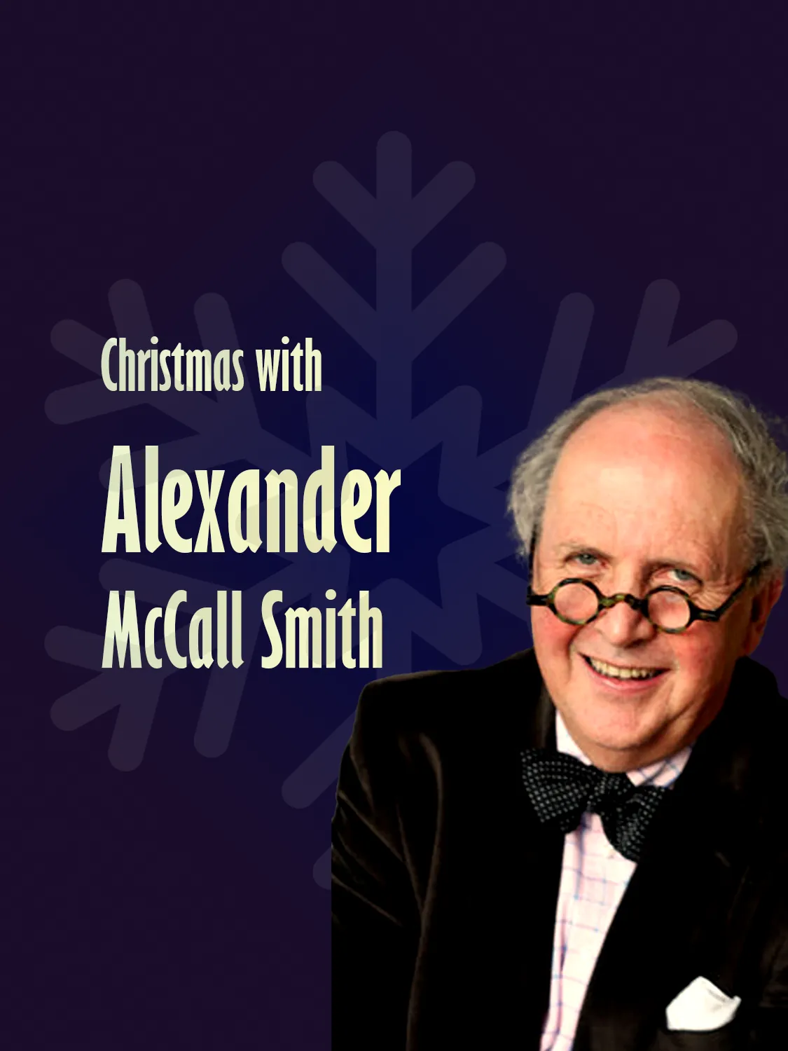 alexander mccall smith in festive scene