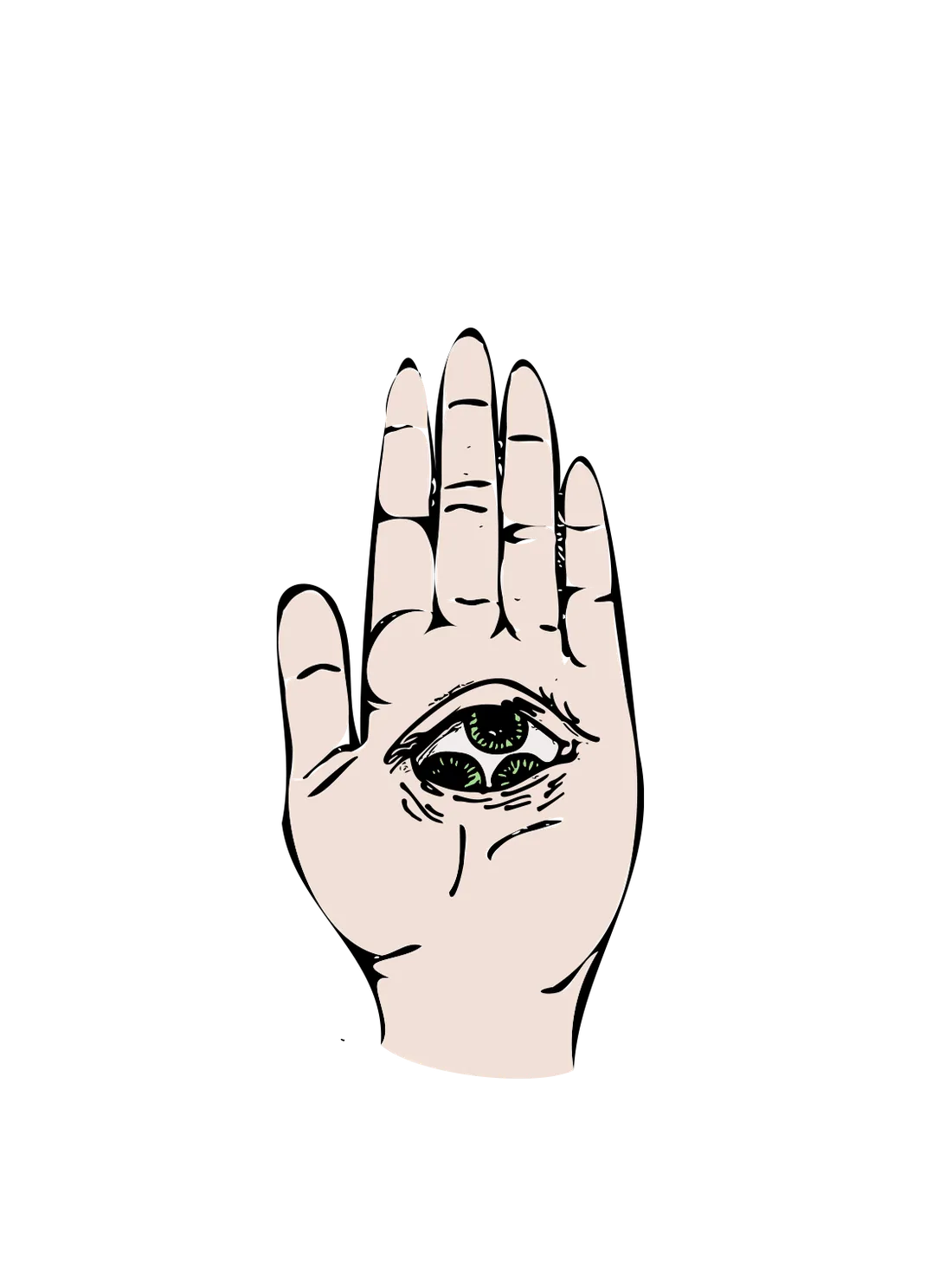 hand with eye that has three pupils
